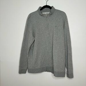 Criquet long sleeve grey quarter zip golf cotton pullover sweatshirt